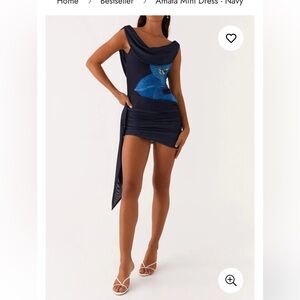 Chic Navy Mini Skirt with Floral Accent